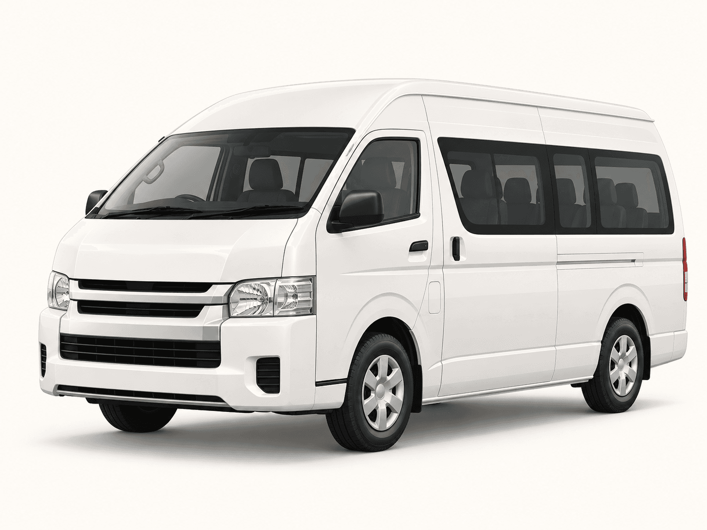 Toyota Hiace viewed from the front and side